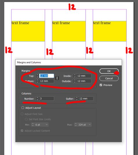 indesign spacing between objects